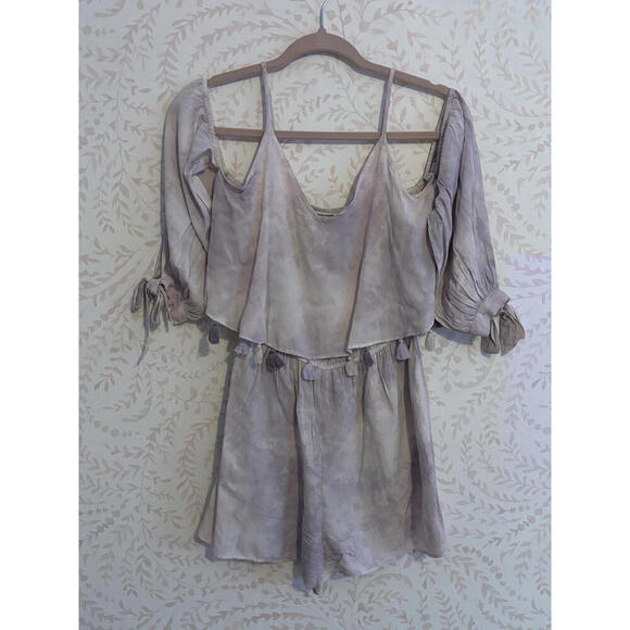 American Eagle Boho Chic Purple Tie-Dye Romper - Picture 2 of 8